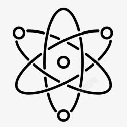 原子背景原子医学科学图标高清图片