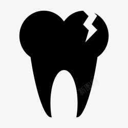 臼齿断牙洞牙图标高清图片