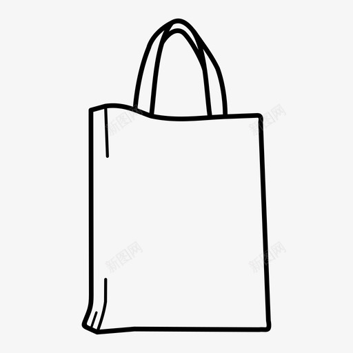 布袋手袋购物袋图标svg_新图网 https://ixintu.com 布袋 手提袋 手袋 购物袋