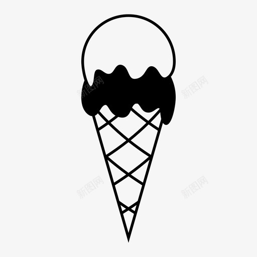 冰激凌甜筒甜甜图标svg_新图网 https://ixintu.com 冰激凌 旅行 甜甜 甜筒