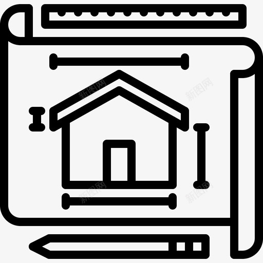 布局建筑地产图标svg_新图网 https://ixintu.com 地产 布局 建筑 房地产 房子