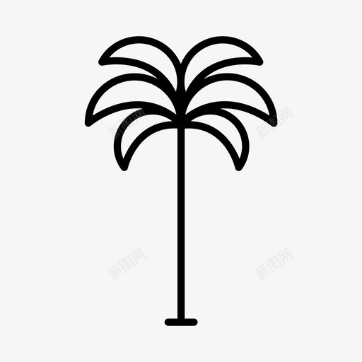 棕榈树公园图标svg_新图网 https://ixintu.com 公园 棕榈树