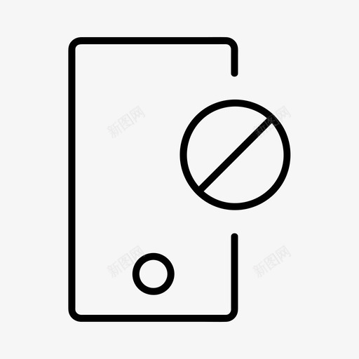 移动块设备电话图标svg_新图网 https://ixintu.com 停止 电话 移动块 警告 设备