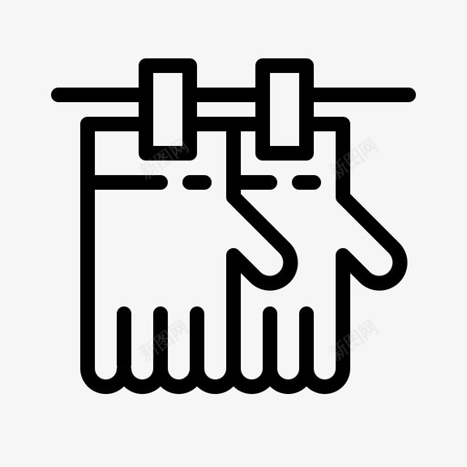 手套保护设备内务图标svg_新图网 https://ixintu.com 乳胶 内务 手套保护 清洁 设备