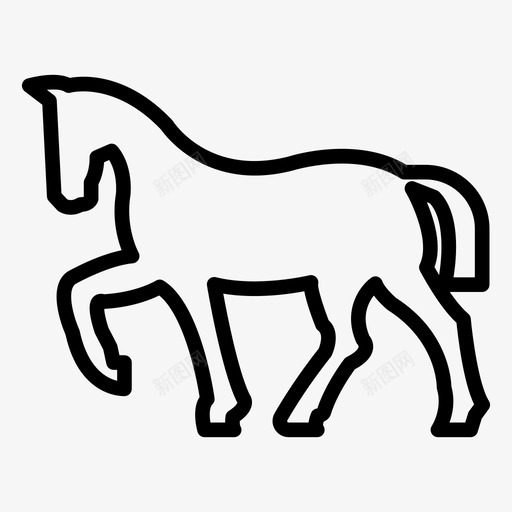 马动物卡巴洛图标svg_新图网 https://ixintu.com 农场 动物 卡巴洛 度假和旅游线路图标 马 骑马