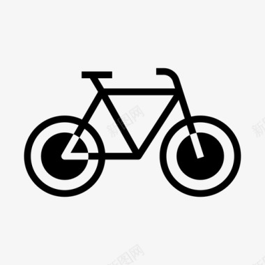 自行车活动生活方式图标图标