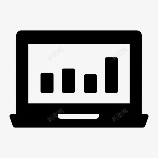 查特笔记本电脑商务金融图标svg_新图网 https://ixintu.com 商务 图表 查特笔记本电脑 营销和金融 货币 金融