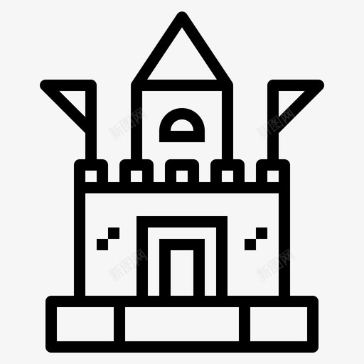 城堡游乐园恐怖城堡图标svg_新图网 https://ixintu.com 中世纪 城堡 恐怖 恐怖城堡 游乐园 游乐园图标