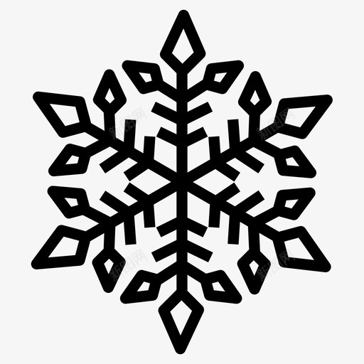 雪花水晶图案图标svg_新图网 https://ixintu.com 图案 水晶 雪晶 雪花