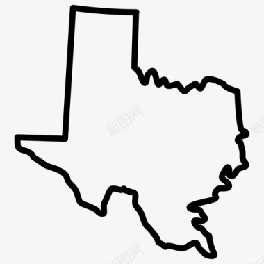德克萨斯州德克萨斯州地图美国各州地图薄图标图标