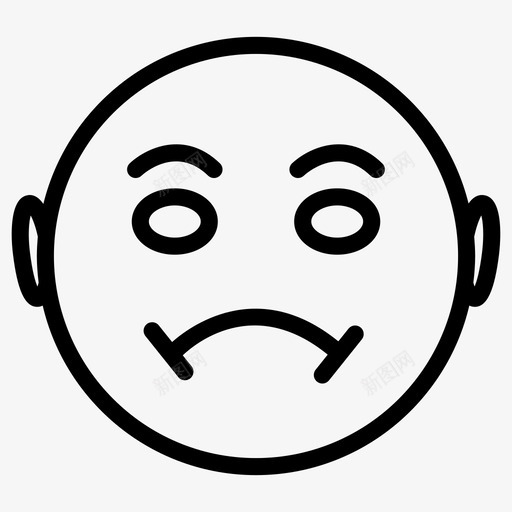 表情符号愤怒情绪图标svg_新图网 https://ixintu.com 悲伤 情绪 愤怒 表情符号