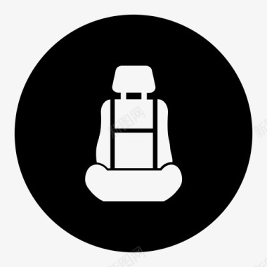 汽车座椅配件驾驶图标图标