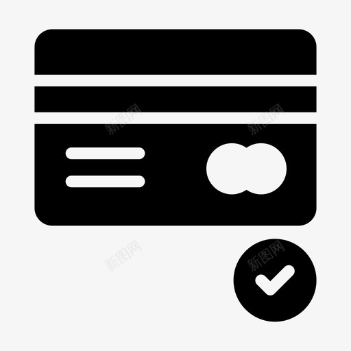 支票信用卡购物图标svg_新图网 https://ixintu.com 信用卡 勾选 支票 购物 购物和电子商务图标第二卷
