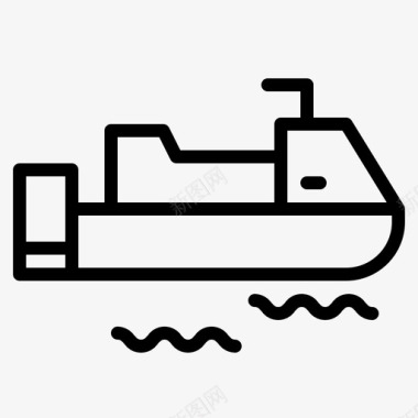 摩托艇船艇交通工具图标图标