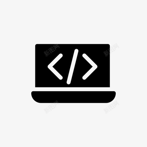 编码开发笔记本电脑图标svg_新图网 https://ixintu.com 开发 技术 笔记本电脑 编码 编程 项目规划字形卷1