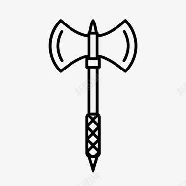 斧头武器魔法中世纪图标图标