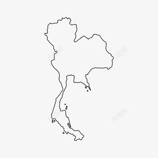 泰国地图亚洲海滩图标svg_新图网 https://ixintu.com 东南 亚洲 泰国地图 海滩