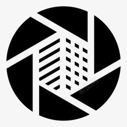 街道照片光圈建筑物镜图标高清图片