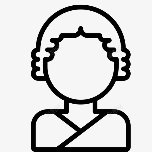 头像发型人物图标svg_新图网 https://ixintu.com 人物 发型 头像 女人