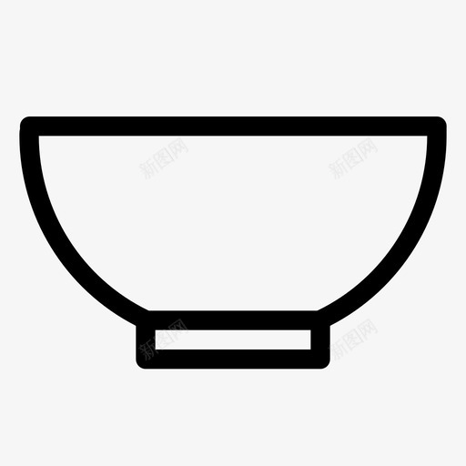 碗食物汤图标svg_新图网 https://ixintu.com 厨房线 汤 碗 食物