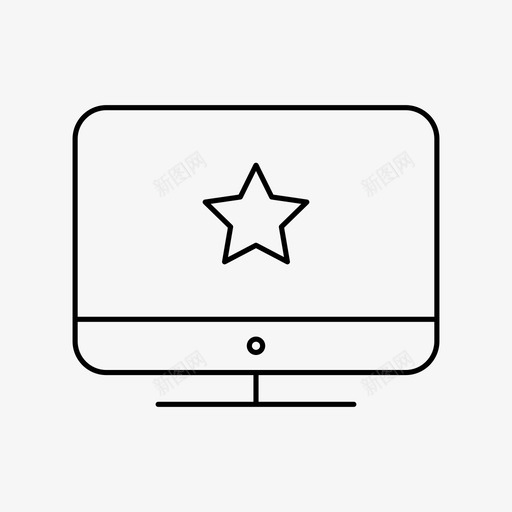 显示器电脑屏幕桌面图标svg_新图网 https://ixintu.com 收藏夹 显示器 桌面 电脑屏幕 电视 编写和编辑