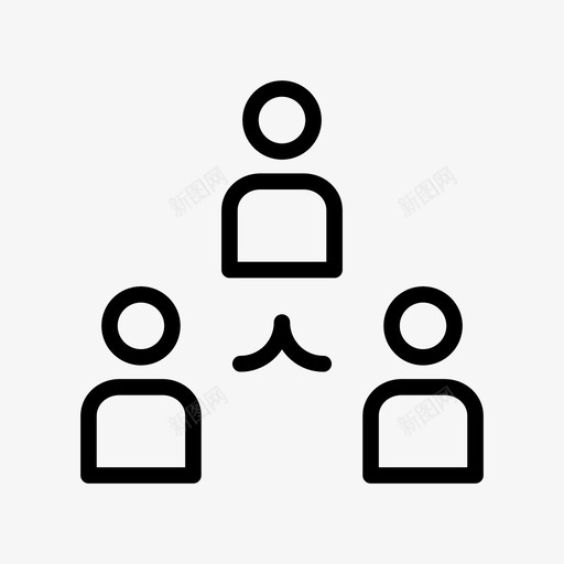 团队组网络图标svg_新图网 https://ixintu.com 办公室 办公室线图标 团队 组 组织 网络