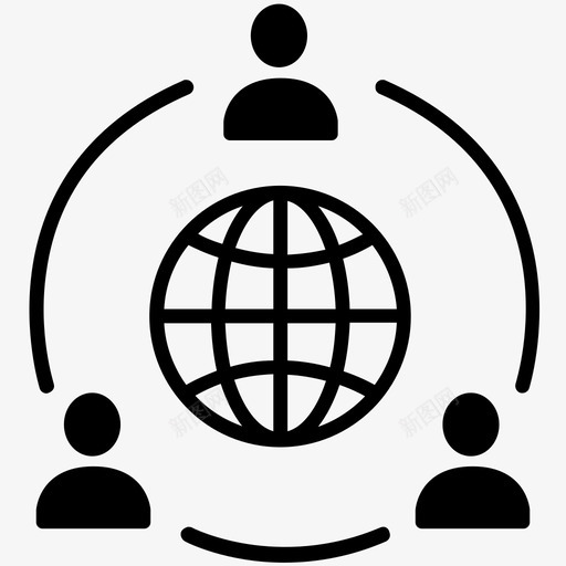 语言全球化全球图标svg_新图网 https://ixintu.com 世界 全球 全球化 团队 语言 贸易