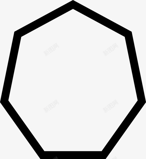 七边形几何体多边形图标svg_新图网 https://ixintu.com 七边形 体积 几何体 多边形