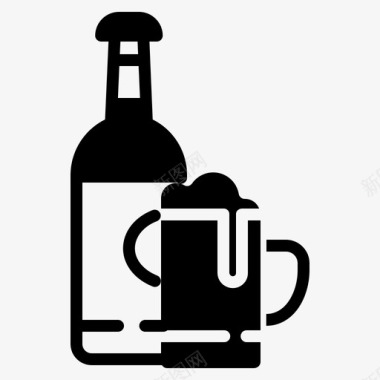 啤酒酒类酒吧图标图标