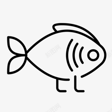 进化论鱼自然选择图标图标