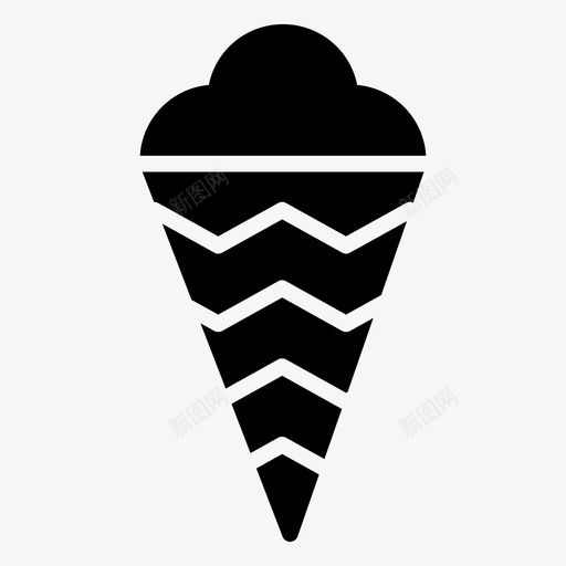 冰淇淋蛋卷冰淇淋筒庆祝图标svg_新图网 https://ixintu.com 冰淇淋筒 冰淇淋蛋卷 庆祝 新年图标第一卷