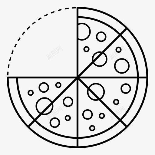 披萨八分之六除法分数图标图标免费下载 图标0xegwkpak 新图网