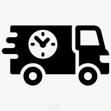 交货期限运输卡车图标图标