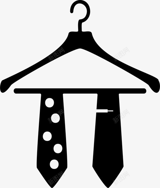 领带商务衣架图标svg_新图网 https://ixintu.com 专业 商务 男士 衣架 领带