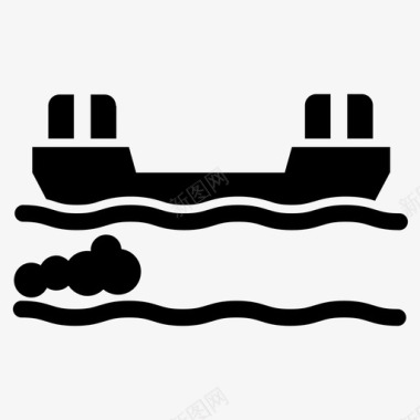 船漏油海水图标图标