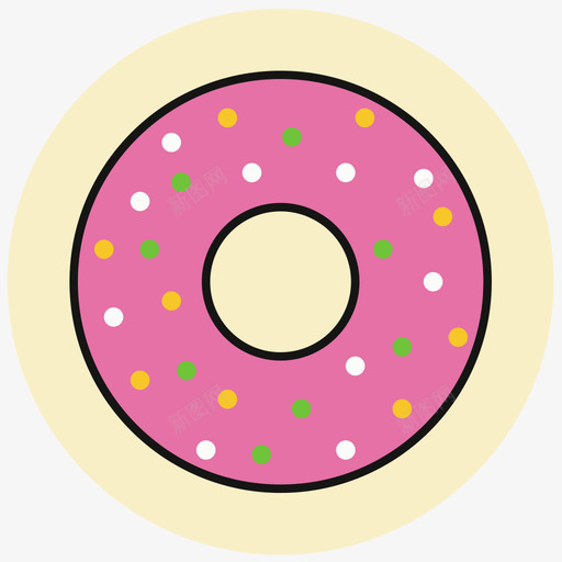 doughnutsvg_新图网 https://ixintu.com doughnut 填充 多色 圆润 扁平