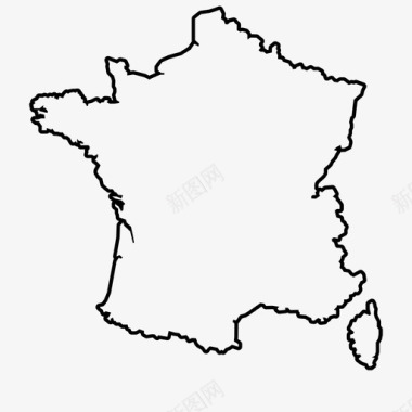 法国地图欧洲地图巴黎图标图标