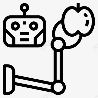 机器人购物助理未来技术图标图标
