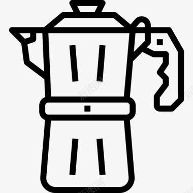 莫卡壶咖啡浓缩咖啡图标图标