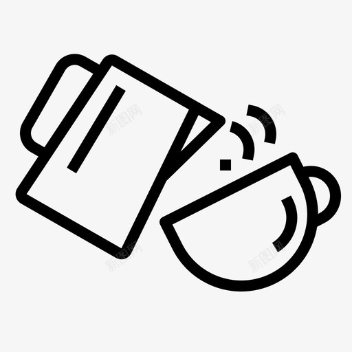拿铁艺术咖啡倒酒图标svg_新图网 https://ixintu.com 倒酒 咖啡 拿铁艺术