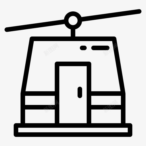 缆车船舱滑雪场图标svg_新图网 https://ixintu.com 交通工具 旅行 滑雪场 缆车 船舱