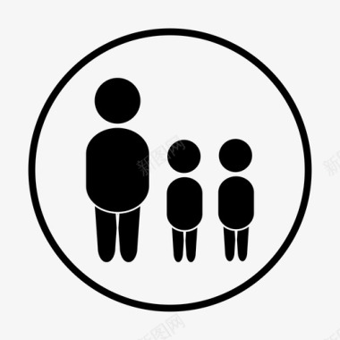 父亲孩子单亲父母图标图标