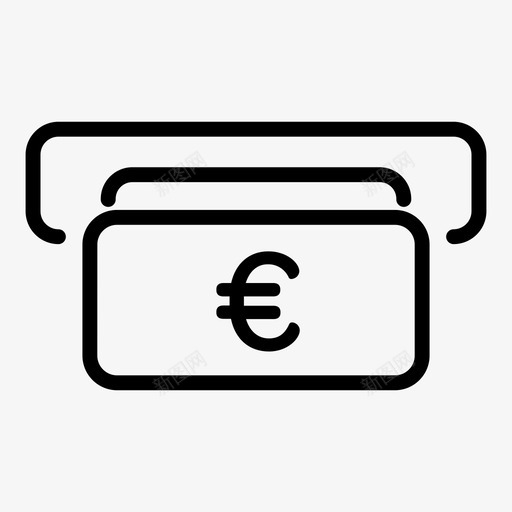 欧元现金atm银行图标svg_新图网 https://ixintu.com atm 欧元现金 货币 银行