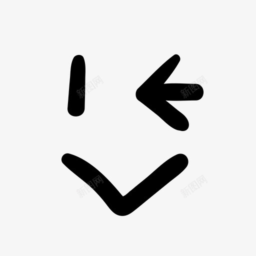 眨眼表情手绘图标svg_新图网 https://ixintu.com 微笑 手绘 眨眼 表情 表情线涂鸦
