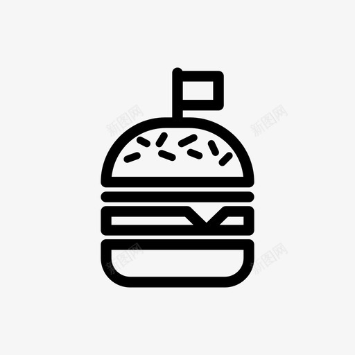汉堡牛肉奶酪图标svg_新图网 https://ixintu.com 垃圾食品 奶酪 汉堡 牛肉 芝士汉堡 食品 食品饮料