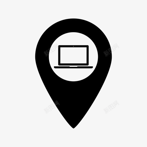笔记本电脑位置地图旅行图标svg_新图网 https://ixintu.com 地图 旅行 笔记本电脑位置