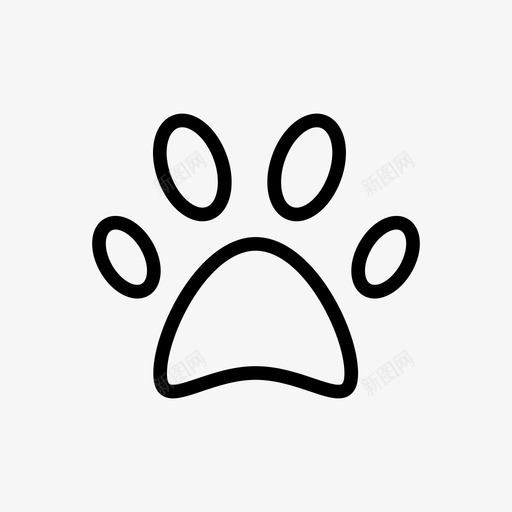 爪子动物猫图标svg_新图网 https://ixintu.com 动物 旅游线路图标 爪子 狗 猫 脚