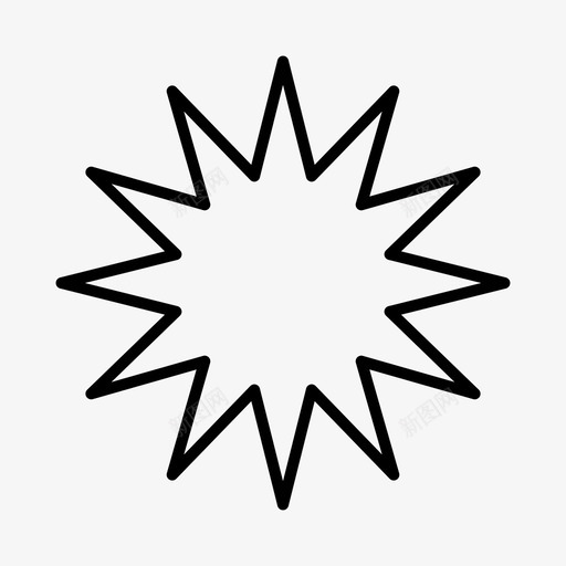 星星几何形状图标svg_新图网 https://ixintu.com 几何 形状 星星 星爆