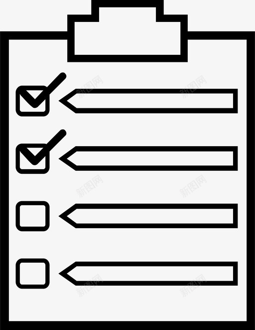 列表检查表基本图标svg_新图网 https://ixintu.com 列表 基本 检查表 用户界面 界面