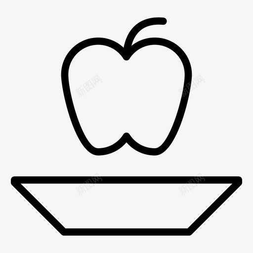 苹果庆祝菜肴图标svg_新图网 https://ixintu.com 健康 庆祝 新年系列图标第一卷 水果 苹果 菜肴